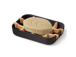 (negro) Jabonera De Baño De Bambú, Plato De Ducha, Accesorio De Baño Unisex