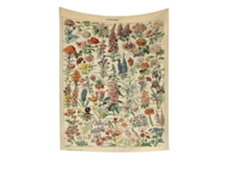 Rebe-tapestry De Plantas Y Flores Pared Colgante Arte Botánico Decoración Boho 150x130cm
