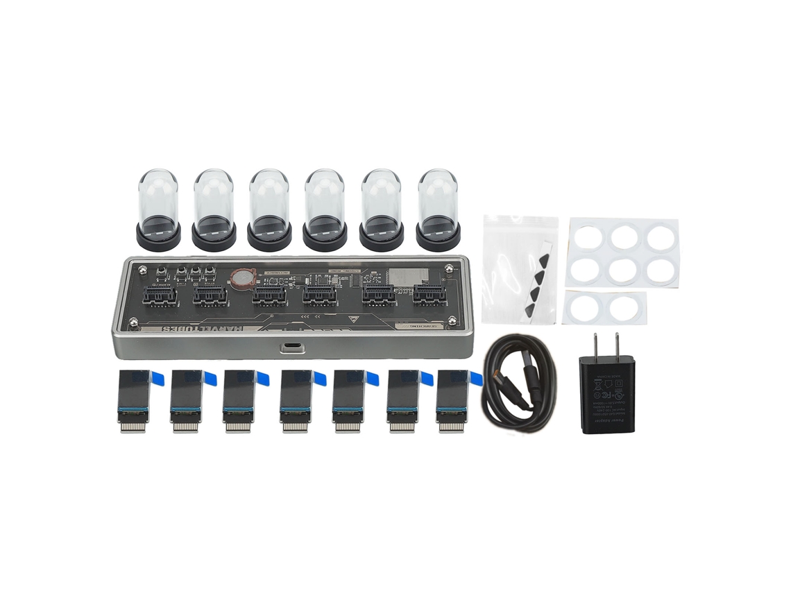 Reloj digital Nixie de 6 dígitos LCD IPS RGB 100-240V
