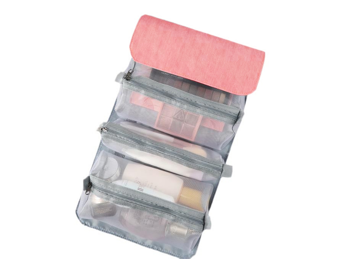 Bolsa de cosméticos extraíble, 4 en 1, organizador de maquillaje de viaje, colgante KOFIHETY