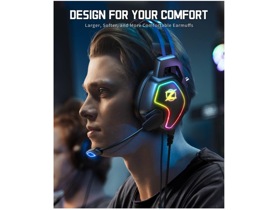 Auriculares Gaming Xbox One Series X/S Ps4 Ps5 Pc Switch Auriculares con Cancelación de Ruido Micrófono Entrada de Audio 3 5 BISBISOOS
