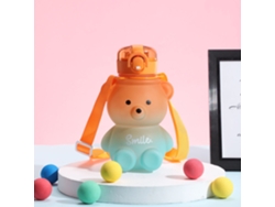 Vaso De Agua De 800 Ml Con Pajita - Vaso Portátil Para Niños Con Diseño De Oso Degradado