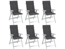 Cojines para trona 6 piezas tejido mixto antracita Dkd Home Decor