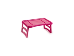 Bandeja Plegable de Plástico - Bandeja de Cama Portátil | Mesa Multiuso - Mesa Auxiliar para Salón Rosa