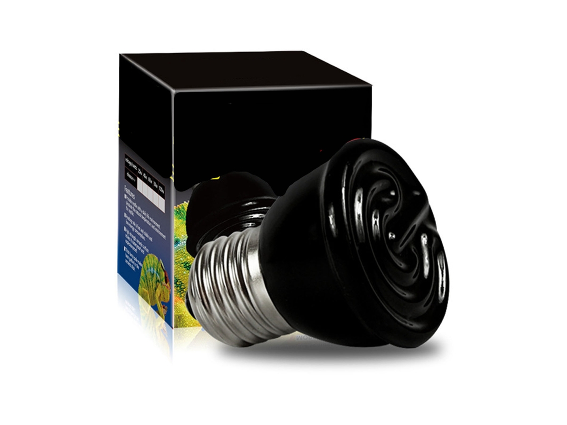 Bj-lampada Aquecimento Cerâmica 100w Não Luminosa Para Pets Répteis Lar 220v Preta