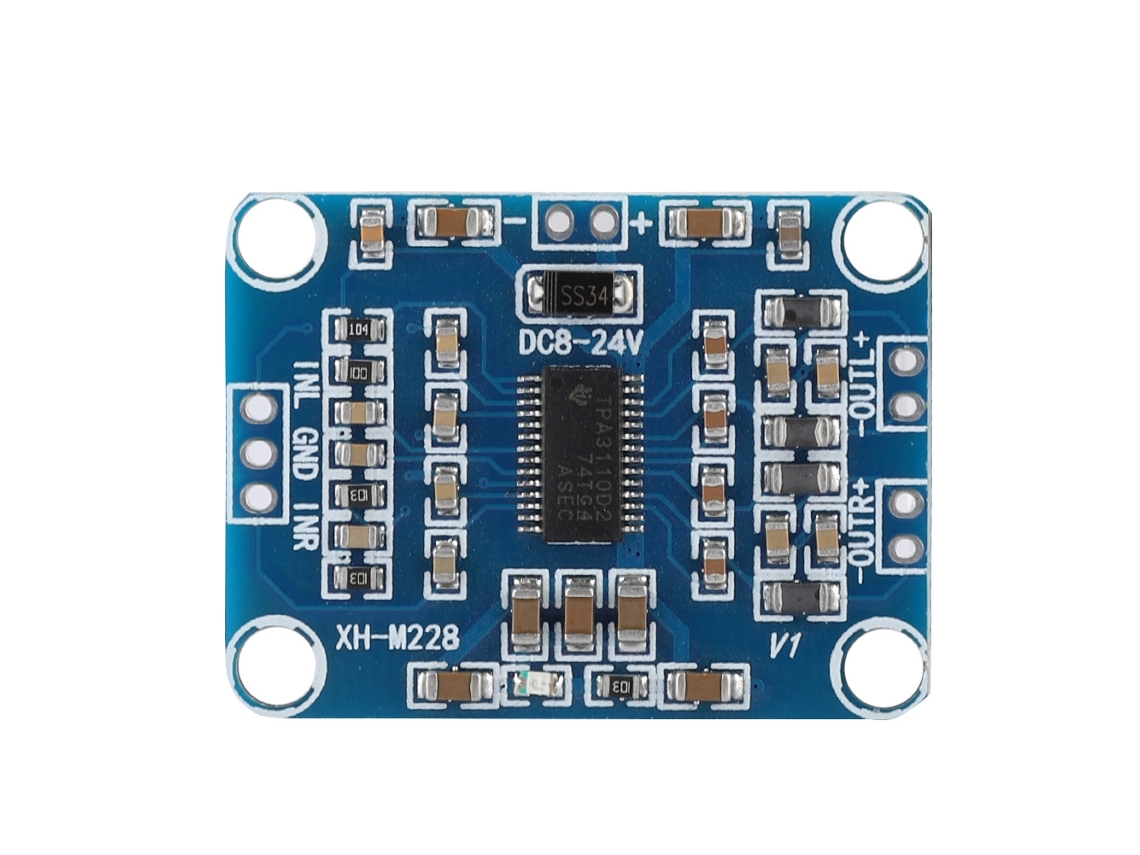 Placa Amplificadora Estéreo Digital Binaural Mini Tpa3110 De 2 X 15 W Con Protección Contra Sobrecorriente.