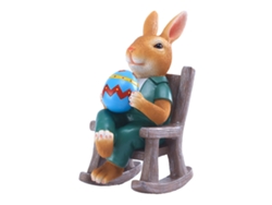 Estatua Decorativa De Conejito De Pascua De Resina Para Mesa, Regalo, Fiesta Y Decoración Del Hogar.