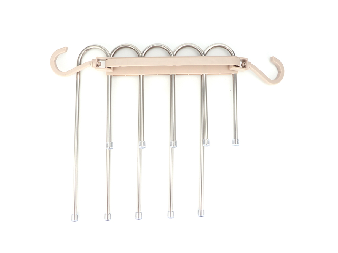 HYMNORA Percha para Pantalones Plegable Telescópica Organizador de Almacenamiento Multicapa para Dormitorio Hogar (Caqui)
