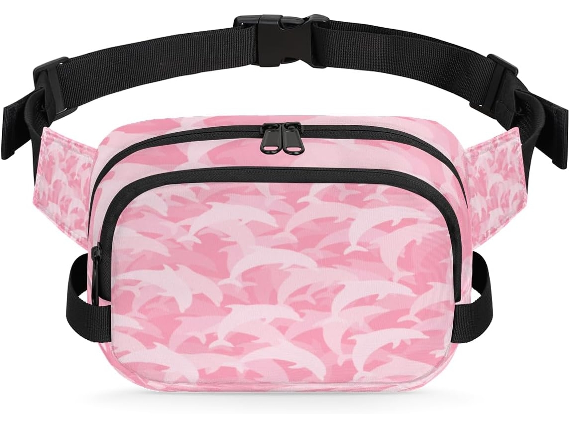 Riñonera Estampado Camuflaje Delfines Para Mujeres Hombres Niñas Niños Riñonera Correr Practicar Deportes H