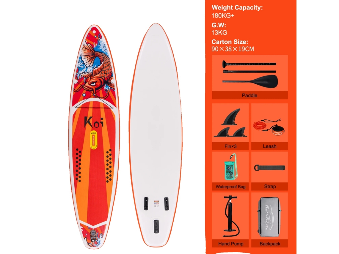 Tabla de paddle surf hinchable, material de PVC resistente, alta capacidad de carga, Supfw28a, Supfr01e (350 x 87 x 15 cm) OEM (350 x 87 x 15 cm)