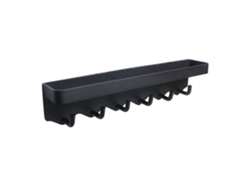 Organizador de pared de metal negro para llaves - Cocina