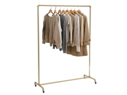 Perchero, Construcción robusta, Acabado dorado elegante, Dorado