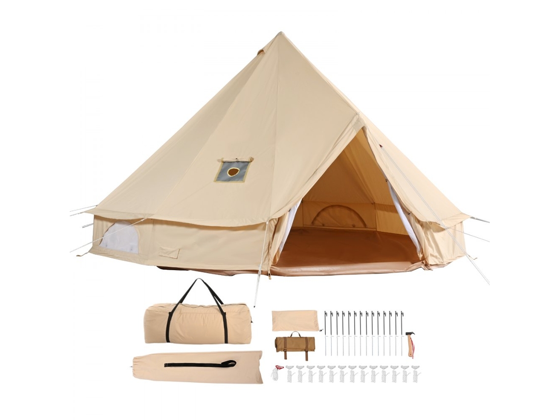 Carpa de lona tipo campana de 6 m con estufa y apertura para bolsa de Tekmaquinas