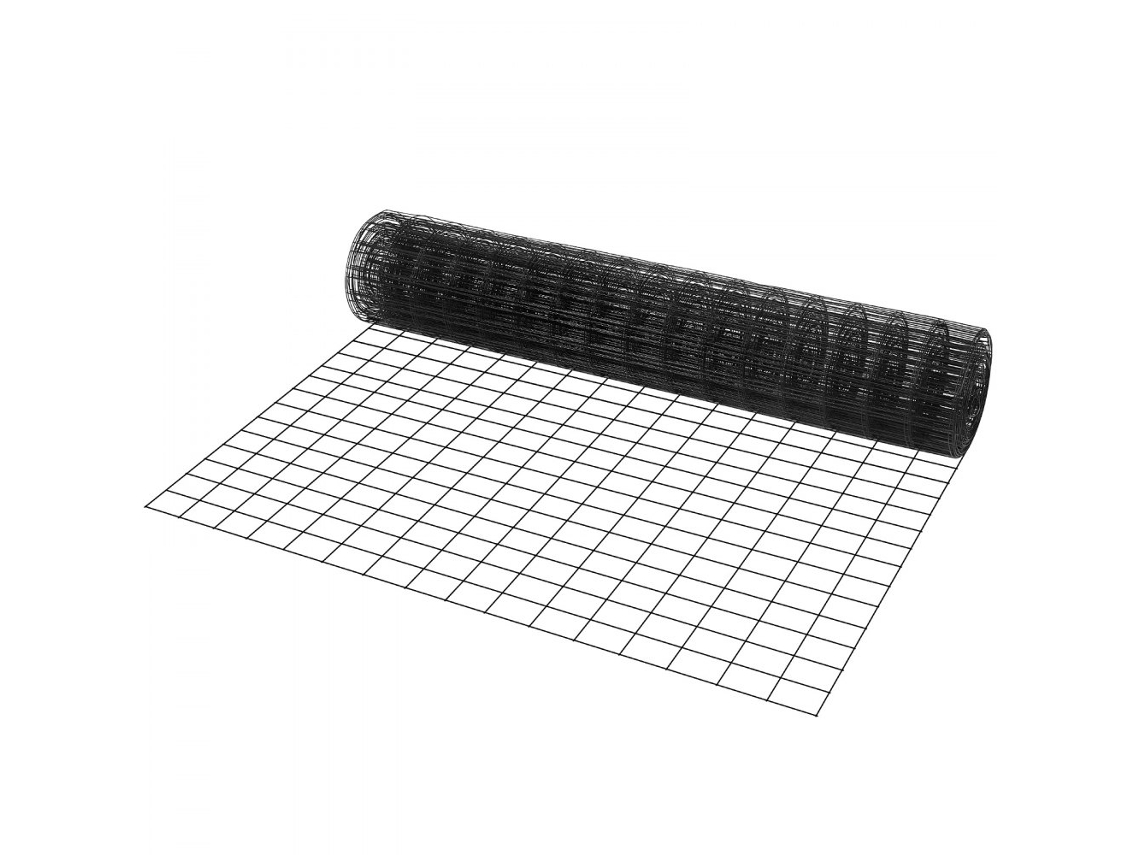 Malla metálica 1220x15240 mm con revestimiento vinílico para gallineros y jardines Tekmaquinas