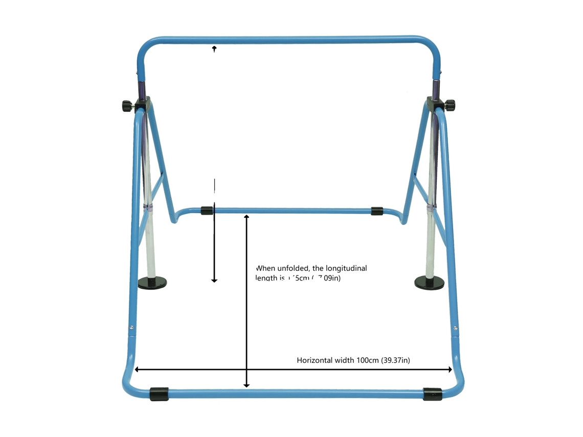 Barra horizontal ajustable, 5 configuraciones de altura, construcción de acero resistente, OEM azul