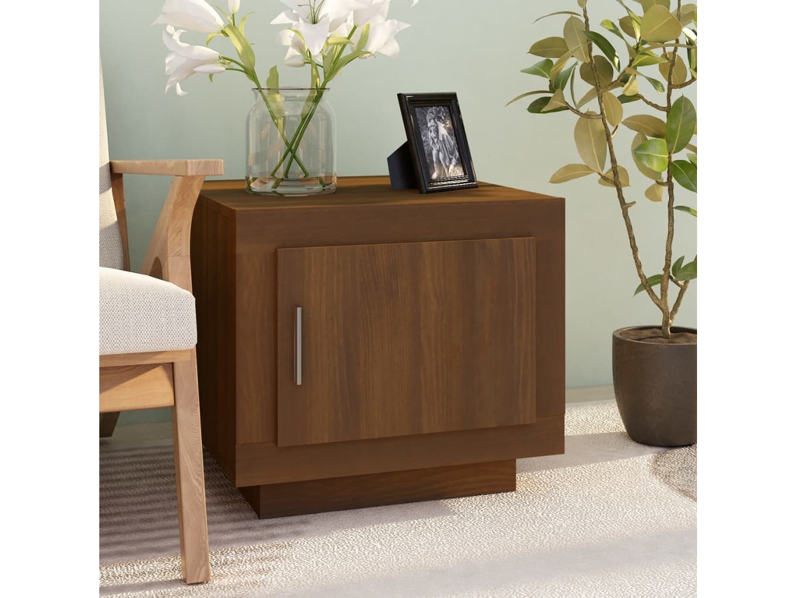 Mesa de Centro de Apoyo 51X50X45 cm en Madera de Roble