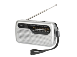 Radio Fm/am Compacto Portátil Exterior Plateado