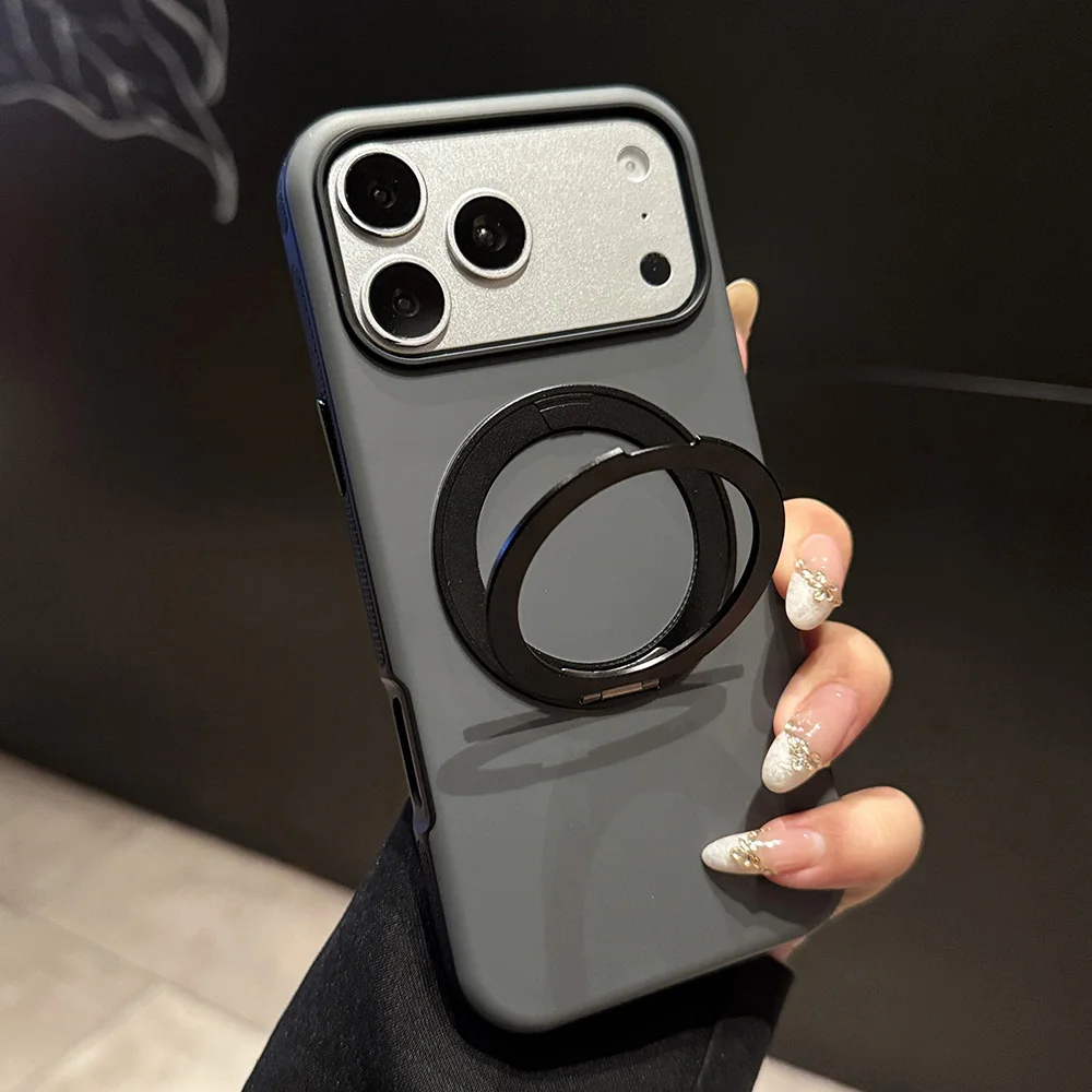 (iphone 11 Negro) Funda Magsafe Con Soporte Y Rotación De 360°