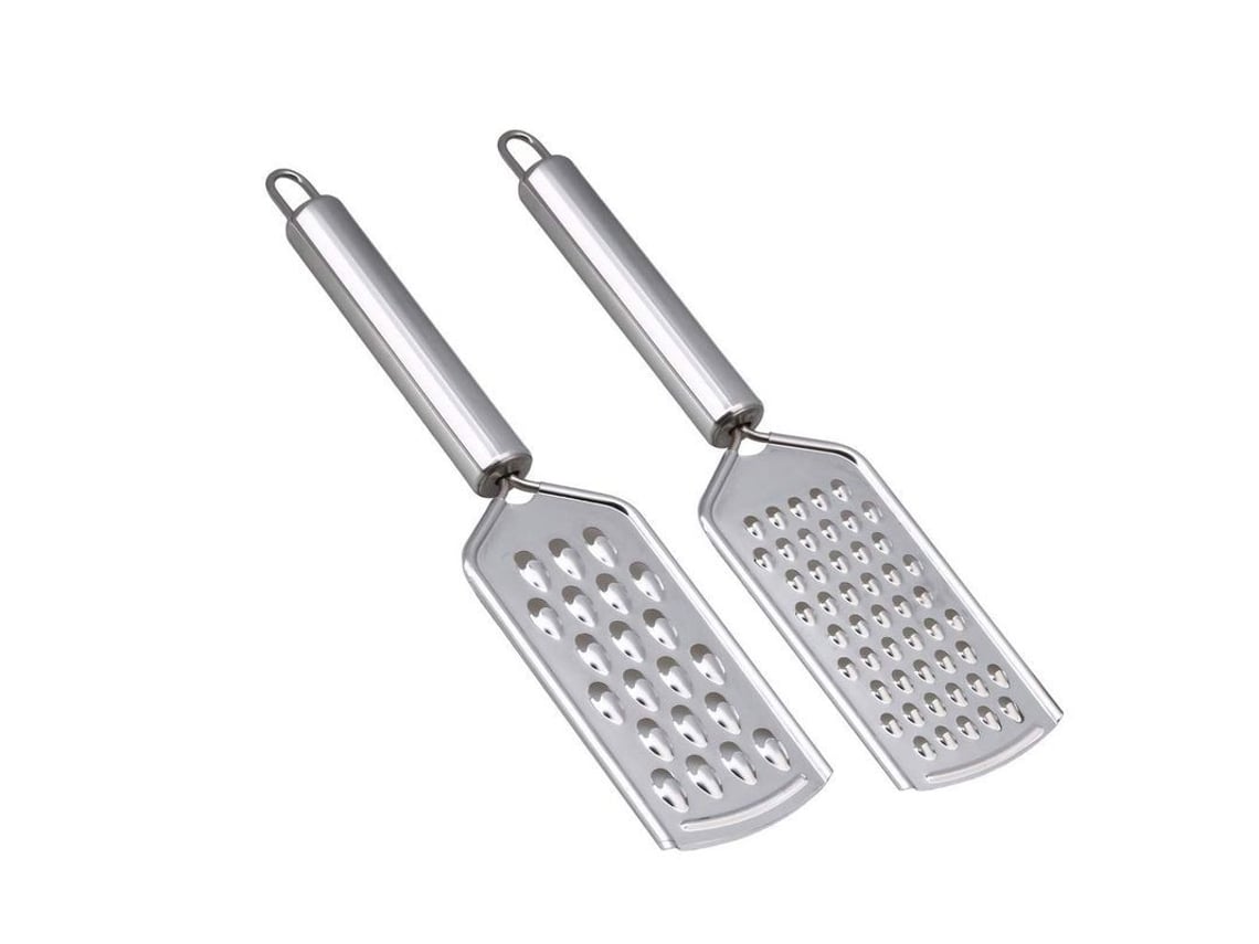 Rallador de cocina multifuncional Rebe con mango y cuchilla afilada de acero inoxidable para queso y fruta.