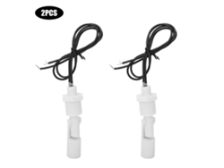 2026velora-2pcs Sensor De Nivel De Agua Interruptor Flotador Plástico Pp Blanco Hilo Npt 1/2in Dc0-
