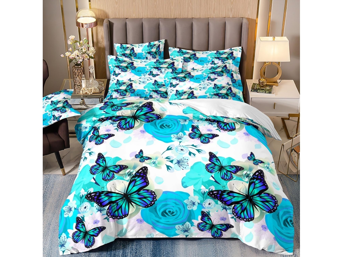 Juego Ropa Cama Piezas Funda Nórdica Niñas Almohada Color Diseño Diseño Material Juego 50x75 Cm 220x240