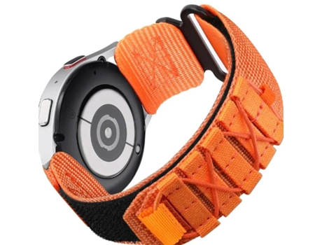Correa Nylon Militar para Samsung Galaxy Watch4 46Mm Naranja ¡ANTIMPACTO!