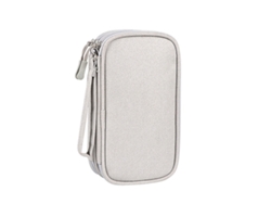 Organizador universal de dispositivos electrónicos, de nailon resistente, para suministros para diabéticos, diseño de doble capa y asa fácil de llevar.