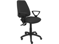 Silla Operativa PYC Elche S  Negro (Brazos Ajustables - Similpiel)