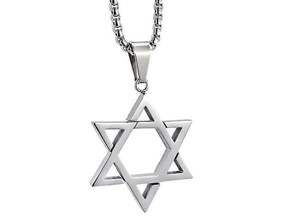 Collares para hombre 2026 con oro y platino, estrella de David ajustable, cadena duradera y brillante.