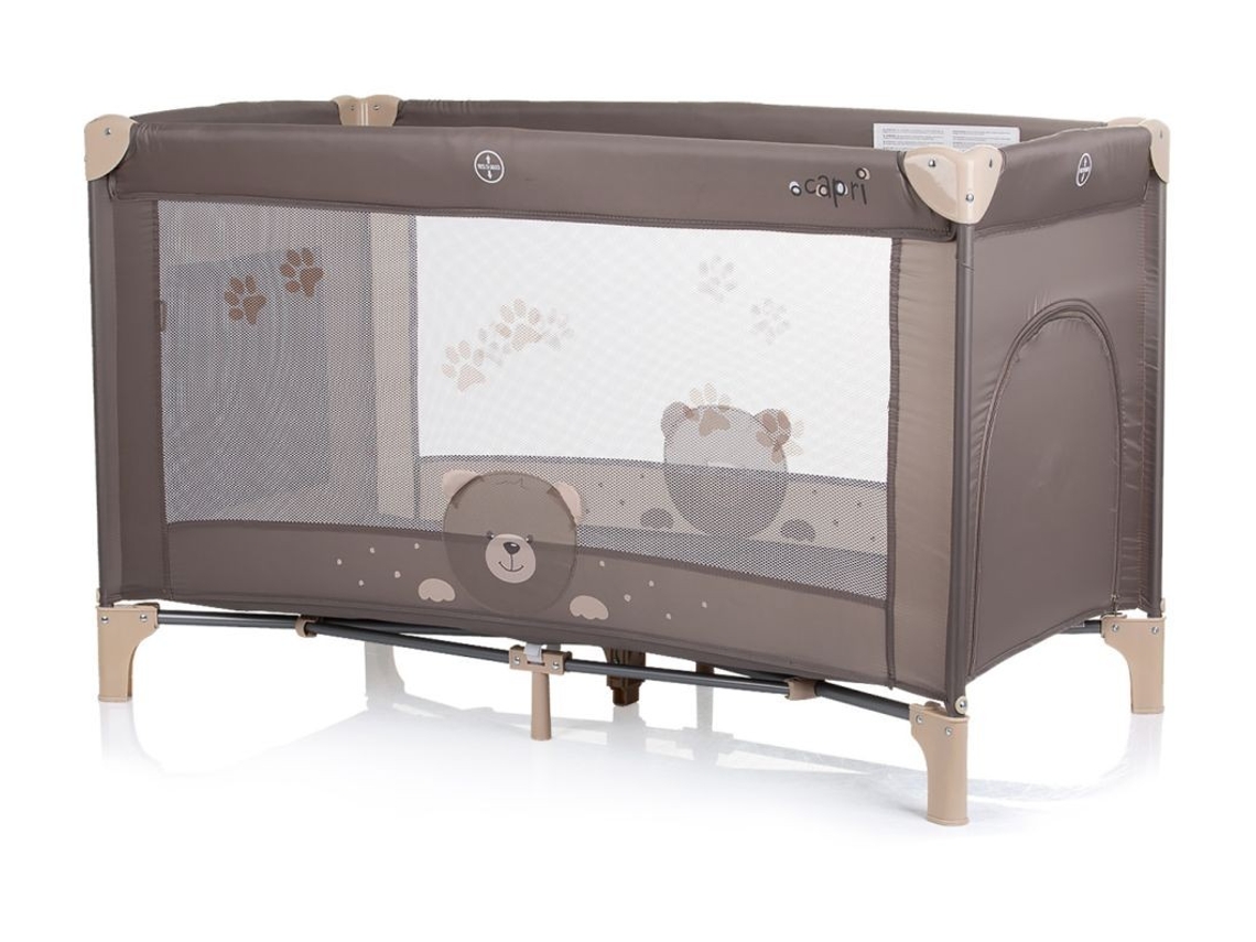 Cuna de viaje CAPRI Bear beige CHIPOLINO