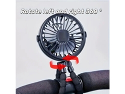Ventilador portátil compacto Octopus Dorschetch con luz nocturna de 500 mAh y accesorios