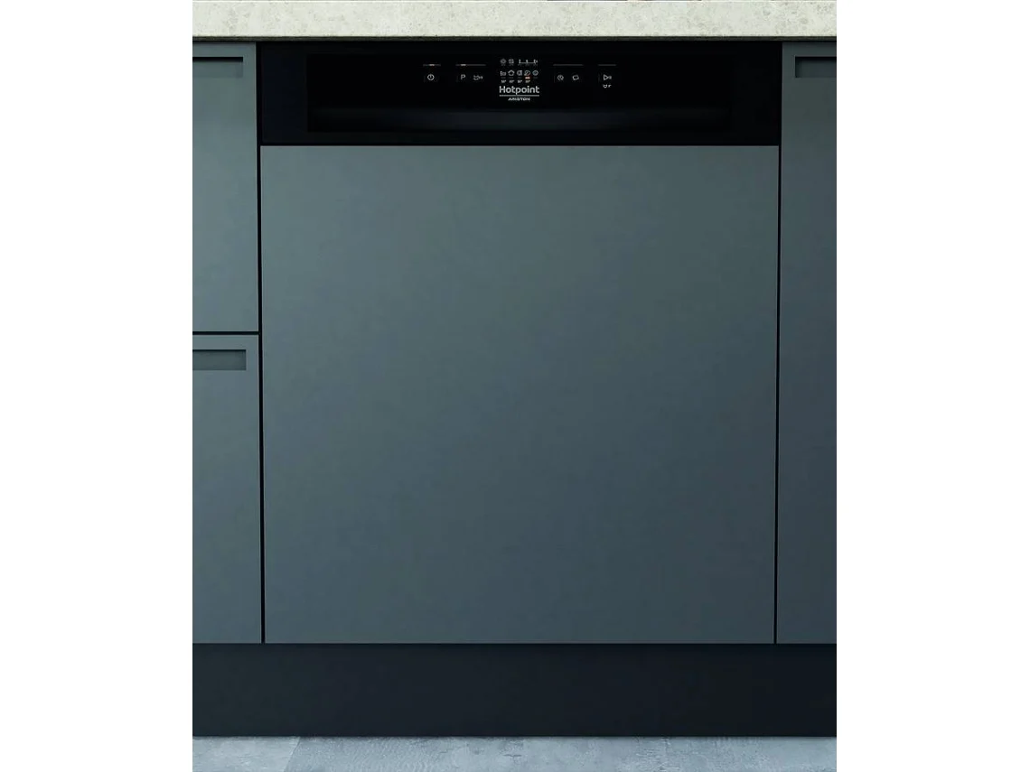 Lavavajillas  Integrable BI HOTPOINT HBC  (14 Conjuntos - 60 cm - Panel Negro)
