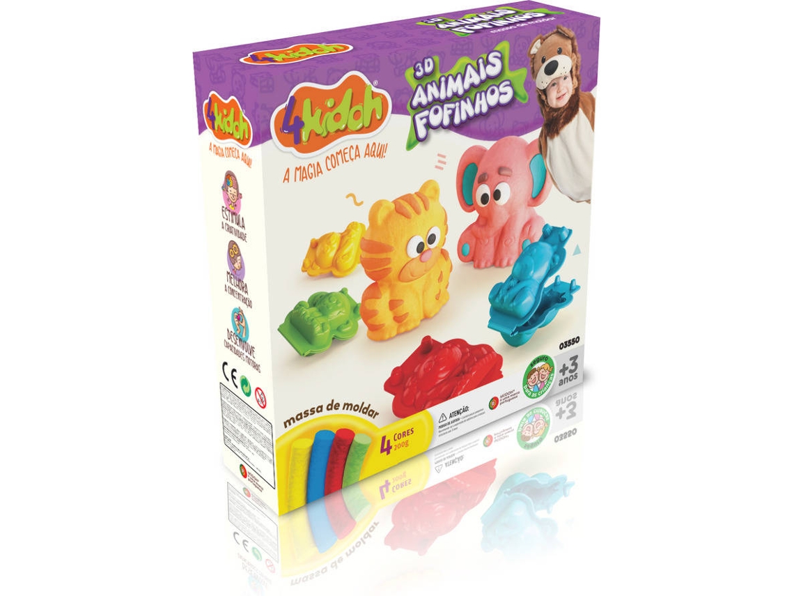 Plastilina 4KIDOH Animales Sorprendentes (Edad Mínima: 3 Años - 22x6x22)