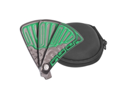 Brinquedo Fidget Leque Plegável Magnético De Aço Inoxidável Para Aliviar Estresse Verde