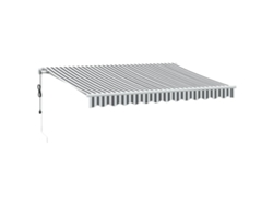 Maison Exclusive - Toldo Retráctil Automático Luz Led Antracita Blanco 350x250 Cm