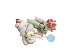 Peluche de unicornio acostado, muñeco de peluche de dibujos animados, almohada cómoda, blanco CHABERLU