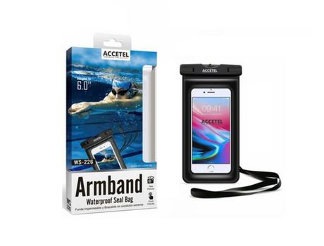 Funda Impermeable Universal para Móvil 6,7 Pulgadas, ACCETEL WS-226 Negro