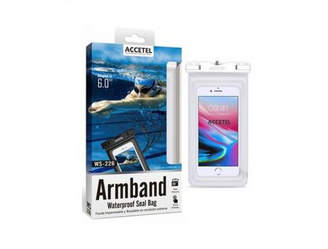 Funda Impermeable Universal para Móvil 6,7 Pulgadas, ACCETEL WS-226 Blanco