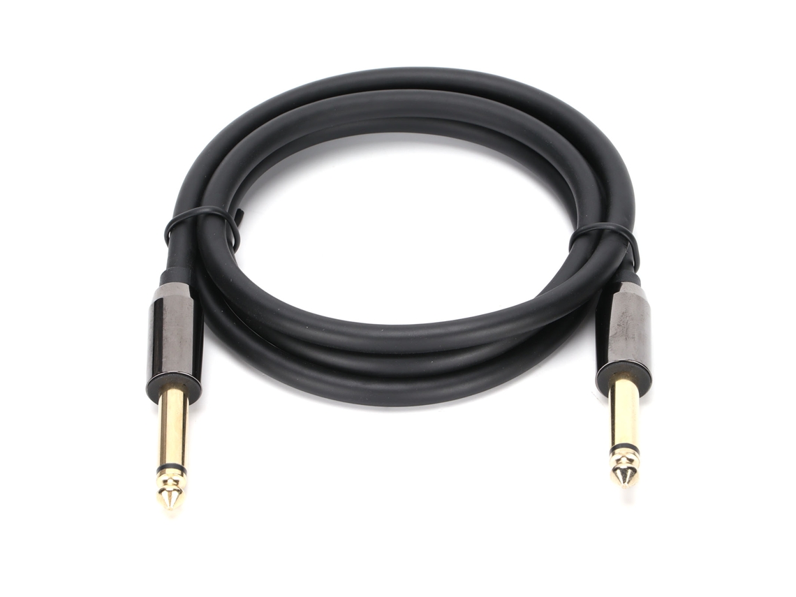 Cabo De Áudio 6.35mm Macho Para Macho 1m Cobre Puro Para Home Theater Amplificadores Dispositivos Digitais