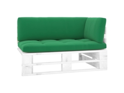 Sofá esquinero de palés VIDAXL Blanco Madera (110x65x55 cm)