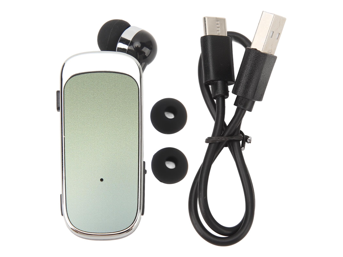 Auriculares Inalámbricos Retráctiles Bluetooth 5.2 Con Clip - Cómodos Para Deportes Al Aire Libre Y Conducción - Verde Degradado