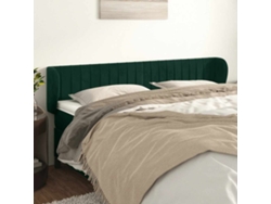 Cabecero De Cama | Panel De Cabecero De Terciopelo Verde Oscuro 203x23x78/88 Cm