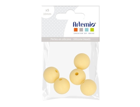 5 Rondas Redondas De Silicona 10 Mm Amarillo Artemio
