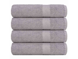 Toallas De Mano 4 Piezas Gris 50x100 Cm 360 Gsm 100 Algodón Wsd125644