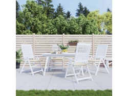 Cojines para silla de jardín, 4 unidades, 40 x 40 x 4 cm, color crema Oxford, DKD, decoración del hogar