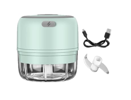 Mini picadora de alimentos eléctrica batidora de alimentos con carga USB portátil inalámbrica resistente al agua (100 ml) color rosa ZMDECQNA