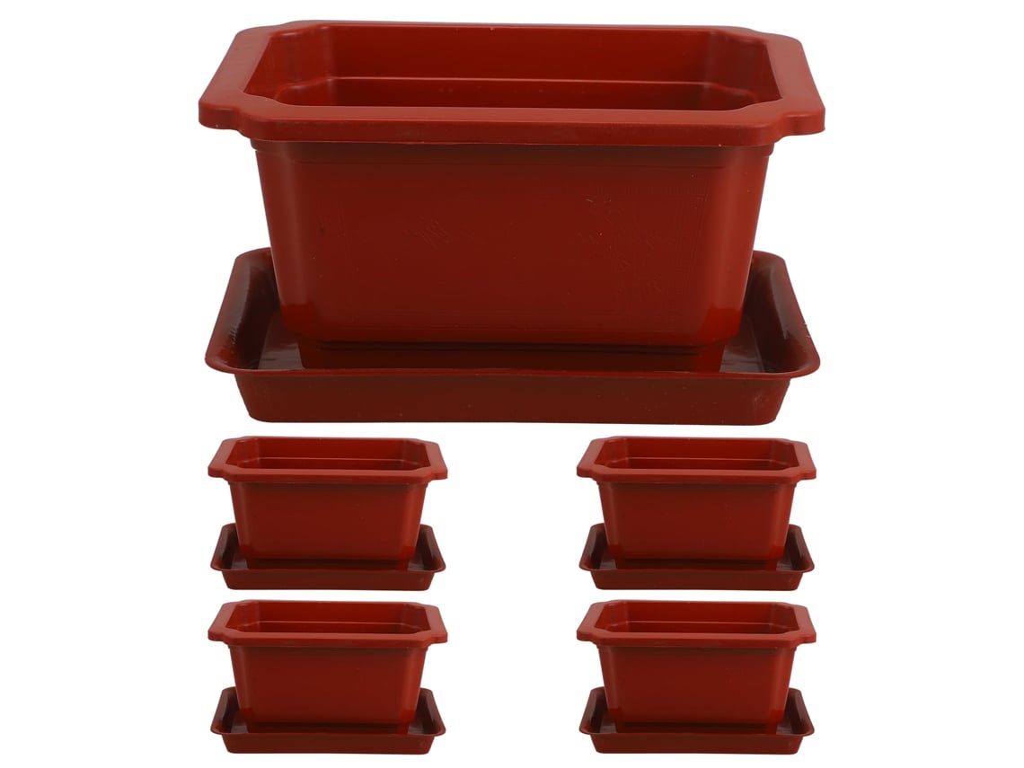 Parvistic - 5 Conjuntos De Vasos Clássicos, Vasos De Jardim Grandes Com Bandeja