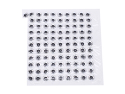 Pegatina 3D plateada con efecto ojo de pez, duradera, ligera y resistente a caídas.