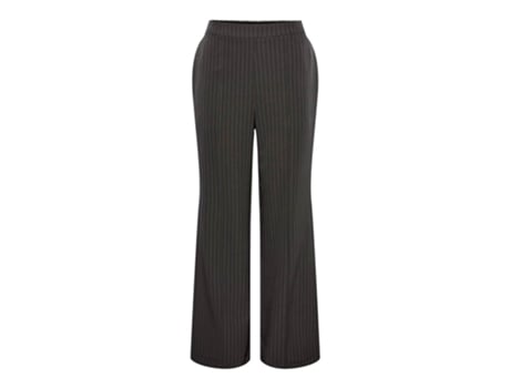 Calça PIECES Calças De Cintura Alta Bossy Wide Leg Fit Cinzento S Mulher