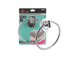 Toallero redondo de baño Lauxa Home en acero inoxidable, 15,5 cm, acabado cromado